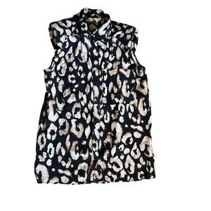 H&M Sleeveless Cheetah Blouse